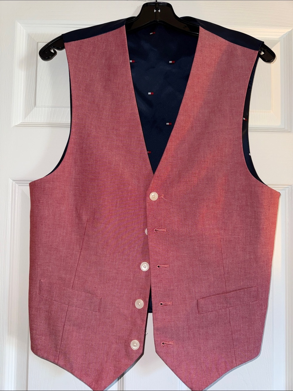 Tommy Hilfiger Red Men's Dress Vest
